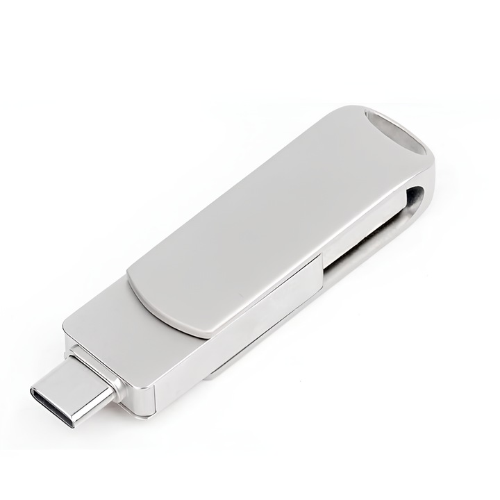 Spectrum Dual Drive USB memória okostelefonokhoz, táblagépekhez és számítógépekhez, 32 Gbps, USB 3.1, USB Type-C, fém, ezüst