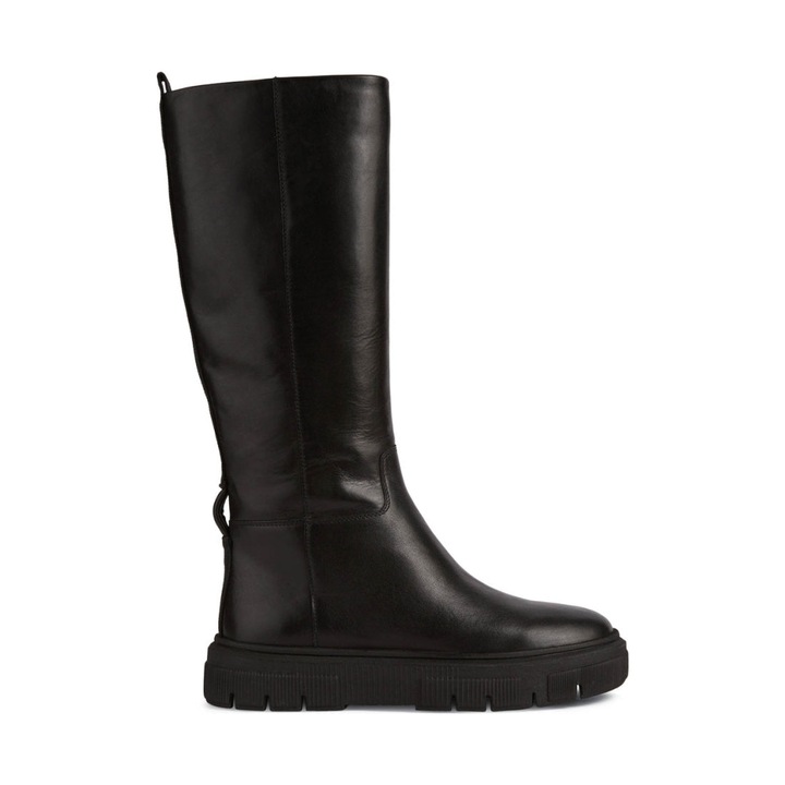 Cizme dama, Geox, Piele, Negru, 39EU