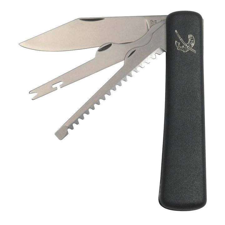 Cutit De Vanatoare Mikov Venado Bowie, Lama Fixa 13.8 cm Din Otel Inoxidabil 425, Maner Ergonomic Imitatie Corn De Cerb, Constructie Full Tang Robusta, Include Teaca Din Piele Naturala, Ideal Pentru Vanatoare Si Camping, Maro/Argintiu