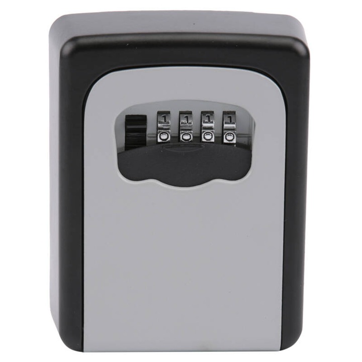 Seif pentru chei cu cifru Olympia, 90x122x40mm, Negru/Gri