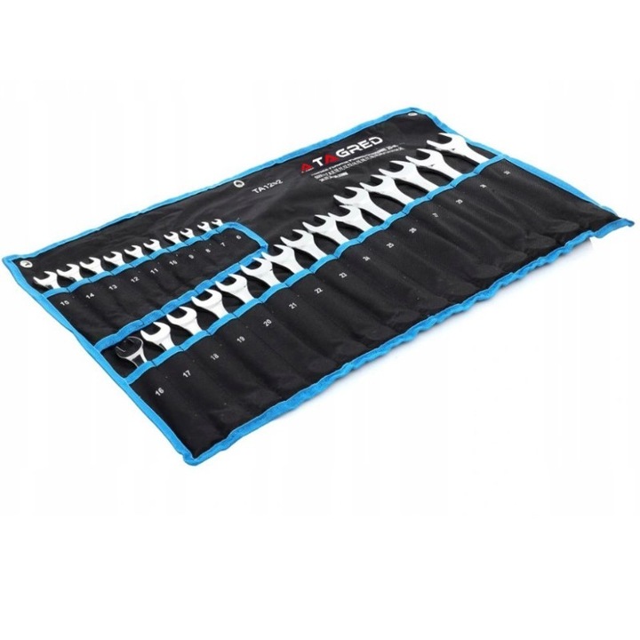 25 darabos kombinációs kulcskészlet, Tagred TA1202, 6-32 mm, CrV acél