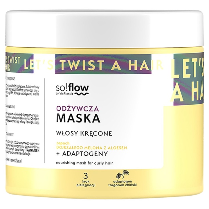Маска за коса, Vis Plantis So!Flow Nourishing Mask - For Curly Hair, Elfa Pharm, 400 ml