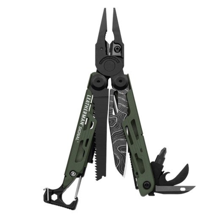 Cleste multifunctional, Leatherman, Inox, Negru