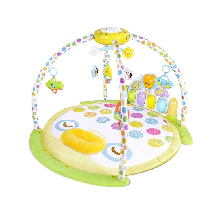 Centru de activitati, pentru bebe, sunete din natura, Bubu-Still, Saltea cu Proiectii, 93 cmx61cmx91 cm, multicolor