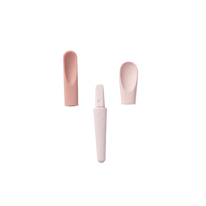 Miniware Pre2PRO 2 az 1-ben babakanál készlet, 100% természetes, biológiailag lebomló anyagokból, Pink Antioxidant