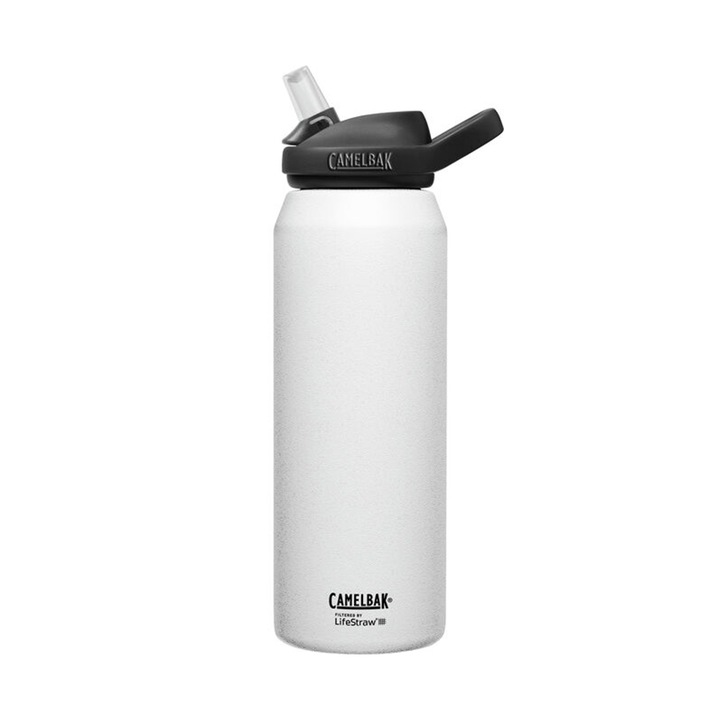 Camelbak Eddy® + LifeStraw® vákuumszigetelt rozsdamentes acél vizespalack - fehér, 1000 ml