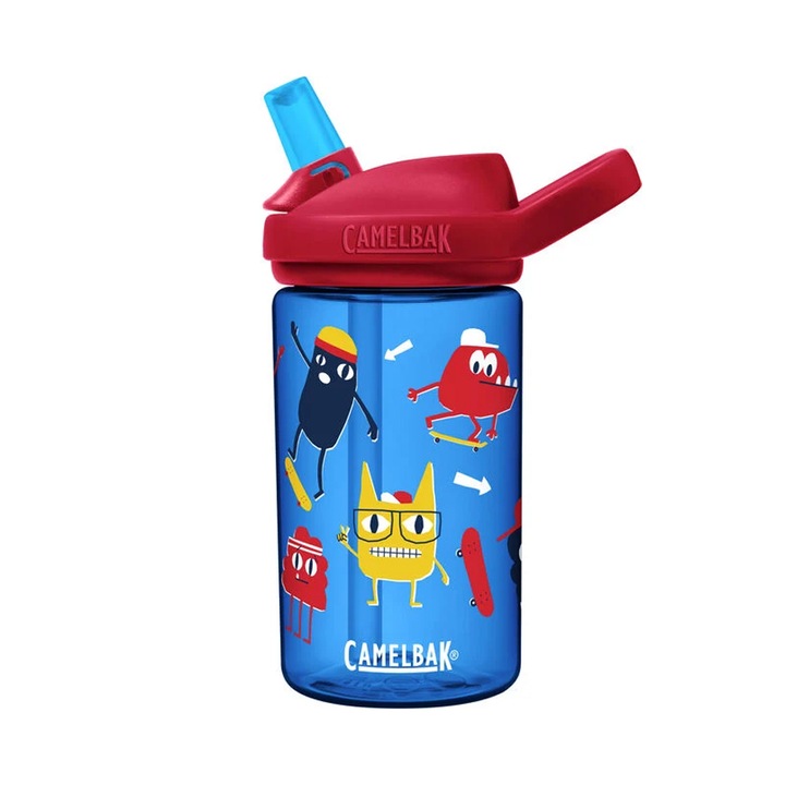 Бутилка за вода Camelbak Eddy, Skate Monsters, Тритан, 0.4 литра