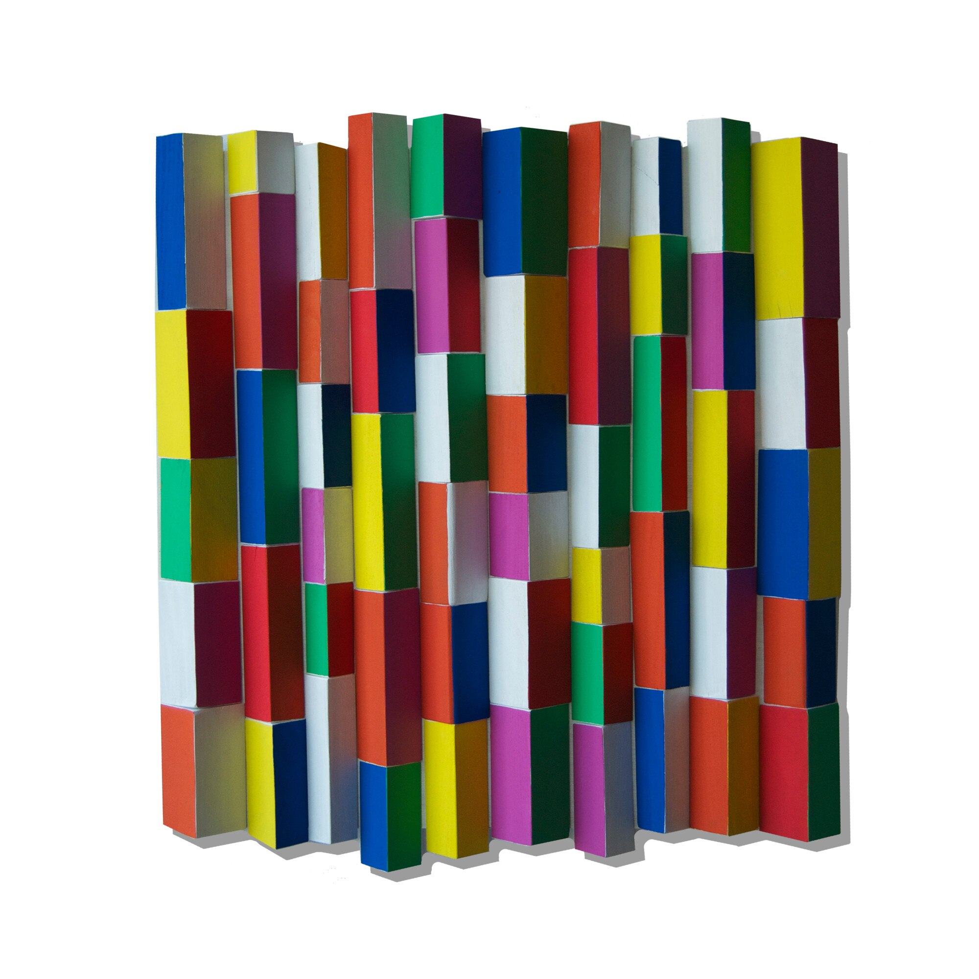 Tablou, Deco-Box, RIPPLES TROPICAL, tablou 3D lemn pe lemn, pictat manual, MULTICOLOR, 50x50 cm