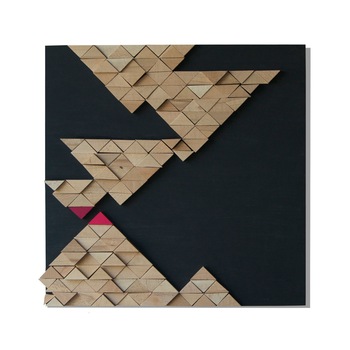 Tablou 50x50 cm, Deco-Box, TECTONIC, lemn pictat 3D, Natur / Negru Tablou 50x50 cm, Deco-Box, TECTONIC, lemn pictat 3D, Natur / Negru