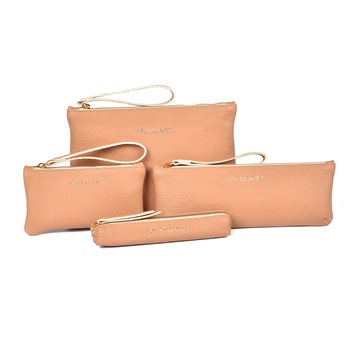 Set Port Farduri din Piele Millisimo - Bej - 4 Piese Set Port Farduri din Piele Millisimo - Bej - 4 Piese