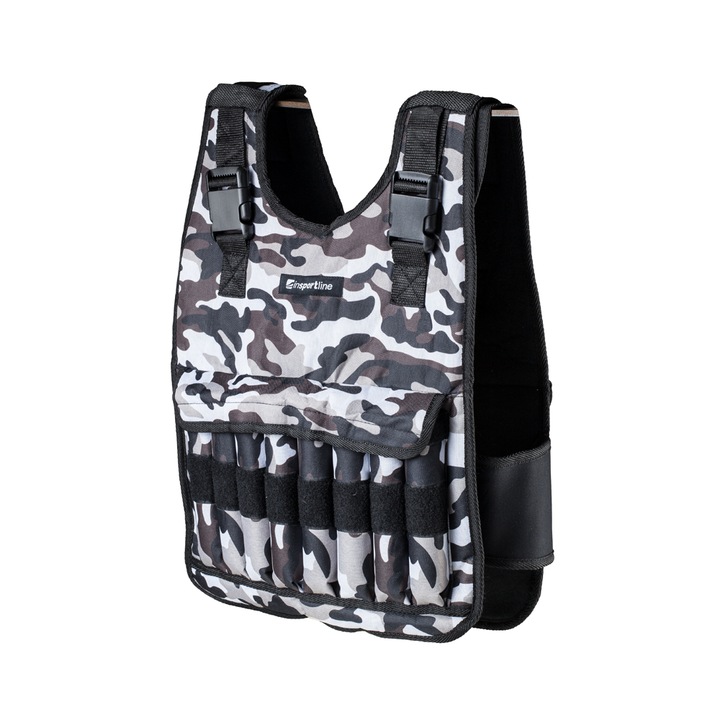 Vesta cu greutati, inSPORTline, Nylon,15 kg, 37 x 52 cm, Multicolor