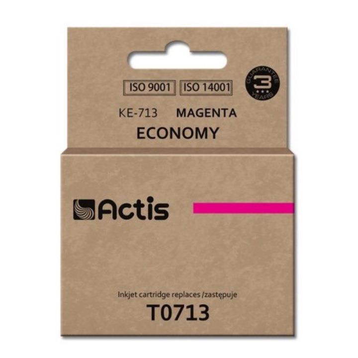 Мастилница KE-713, Actis, Съвместима с Epson T0713/T0893/T1003, 13.5 ml, Червена