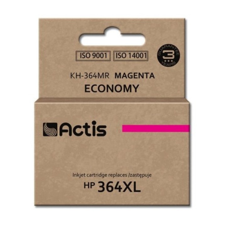 KH-364MR, Actis tintapatron, HP 364XL/CB324EE kompatibilis, 12 ml, piros