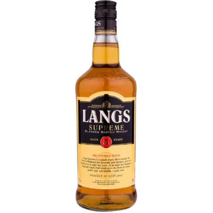 Whisky Langs Supreme Blended Scotch Aged 5 YO, 40%, 0.7 L