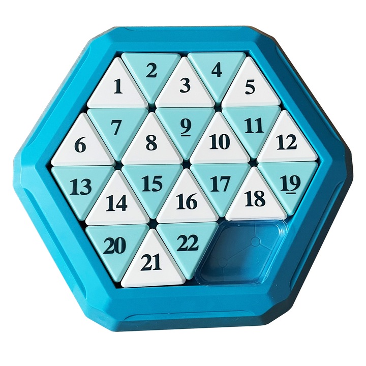 Игра с числа Qiyi, Hexagon Klotski, 22 числа, Магнитна, Син