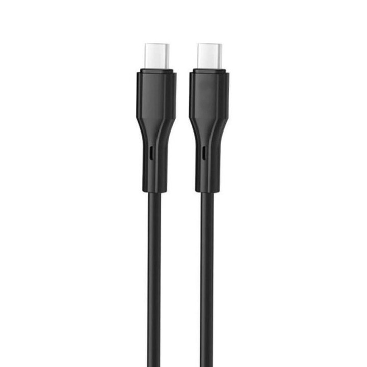 Кабел за данни/зареждане, Super Fast Charge, USB-C към USB-C, FONIX, 3A, 60W, 1m, черен