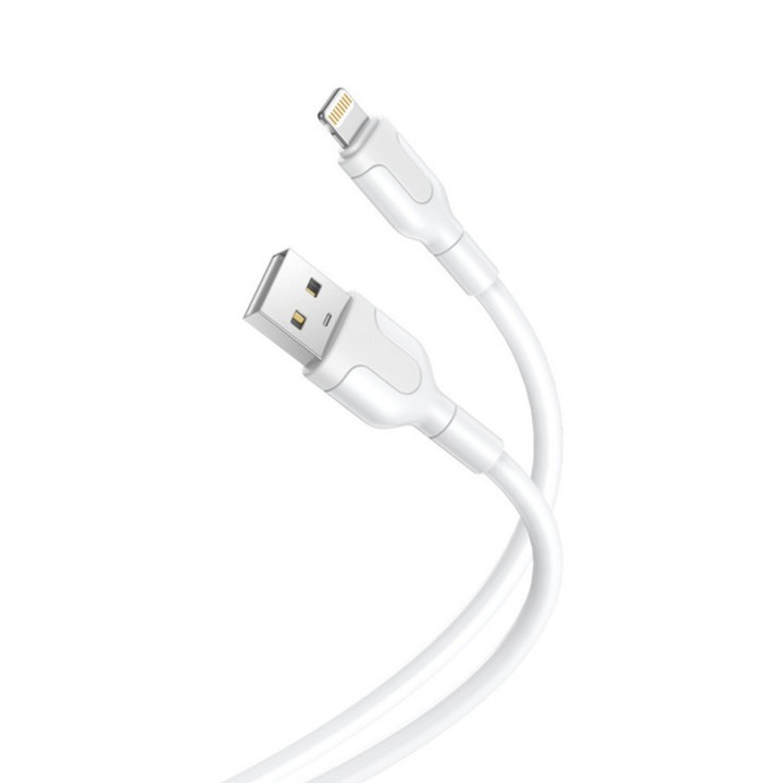 iPhone kompatibilis adat-/töltőkábel, ElectroCharge Nova, Lightning, 2A, 1m, fehér