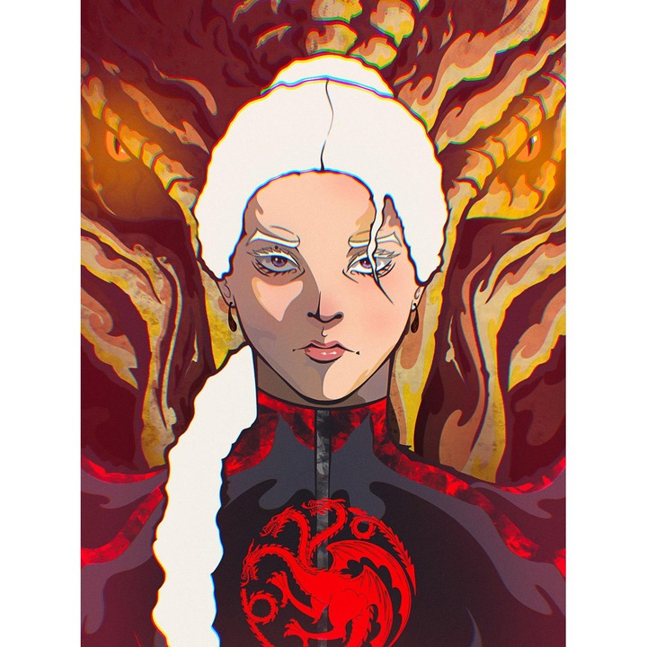 Set pictura pe numere ITA ART, Targaryen, 40x50, Multicolor