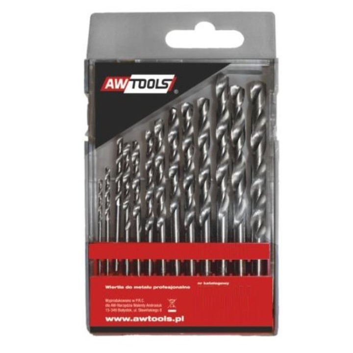 Fém fúrószerszámkészlet, AWTools AW41202, 2,5-8mm, 13 db