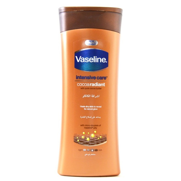 Lotiune de Corp hidratanta cu Unt de Cacao, Vaseline Intensive Care, 200ml