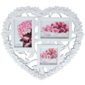 Rama foto plastic colaj Heart 3 poze Rama foto plastic colaj Heart 3 poze