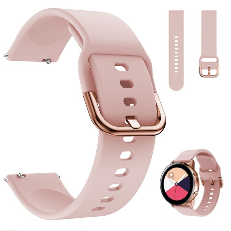 Каишка за смарт часовник Huawei, Samsung, Amazfit, 20 mm, розов - eMAG.bg
