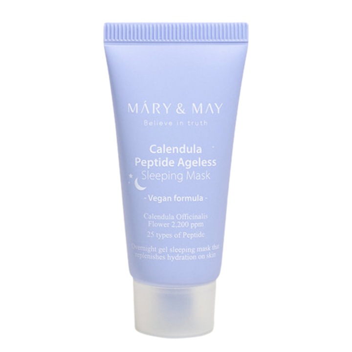 Masca de noapte pentru fata Calendula Peptide Ageless Sleeping Mask, Mary and May, 30 g