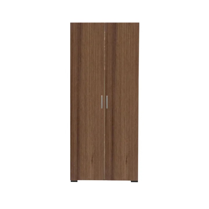 Dulap Expomob CORINNE, 2 usi, 4 rafturi, dimensiune 80x50x188 cm, culoare nuc + vanilie