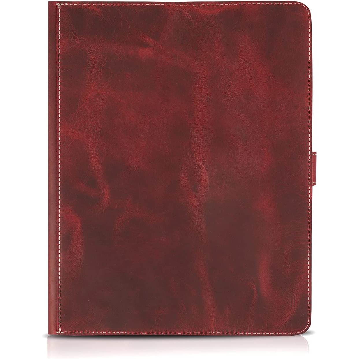 Husa din piele naturala Londo, compatibila cu iPad Pro, cu sloturi pentru card, rosu