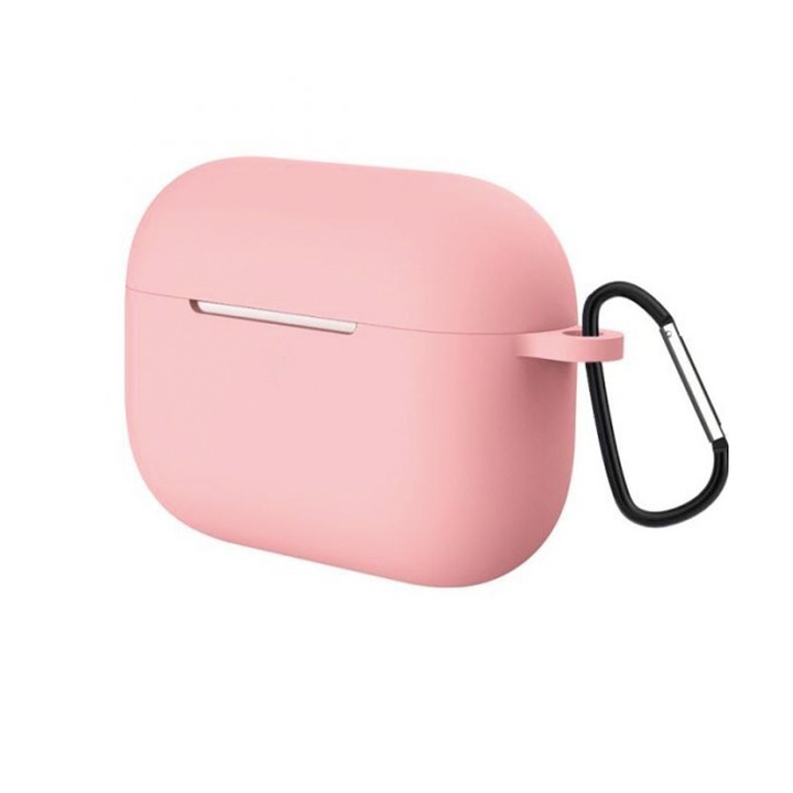 Apple Airpods Pro védőtok, vékony kialakítás tartóval, extra védelem, ultra védőburkolat, rózsaszín