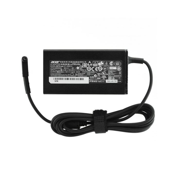 Acer 65W OEM laptop töltő, 19V 3.42A, 3.0x1.1 mm, Chicony, fekete