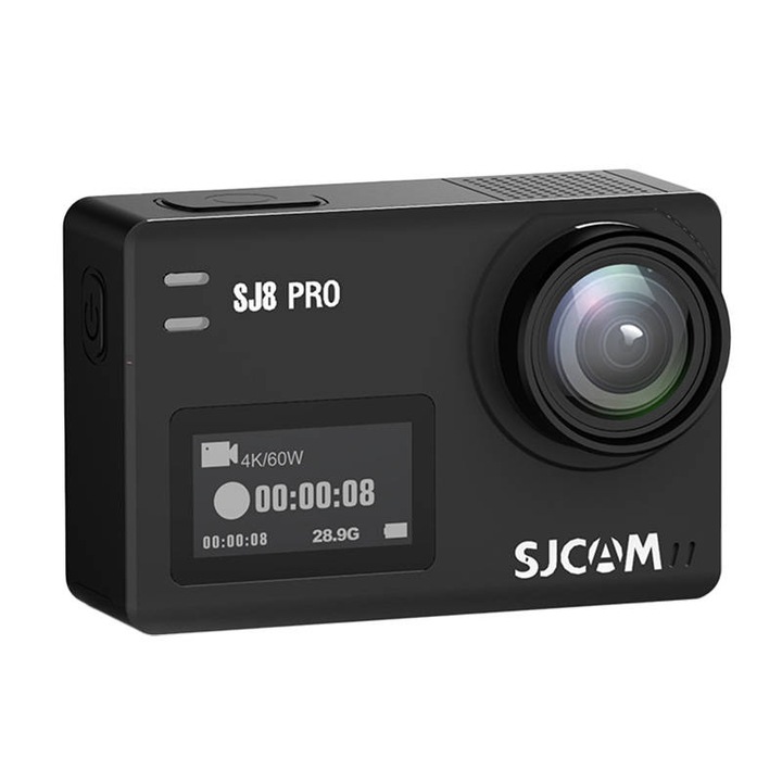 Camera de actiune, SJCAM SJ8 Pro, 4K/60FPS, 12MP, 1200mAh, Negru