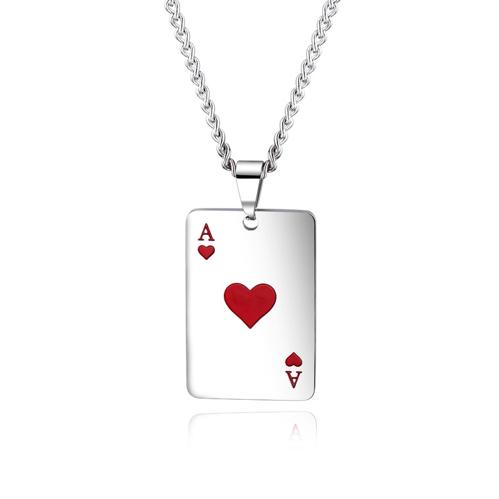 Колие Lucky Poker от неръждаема стомана
