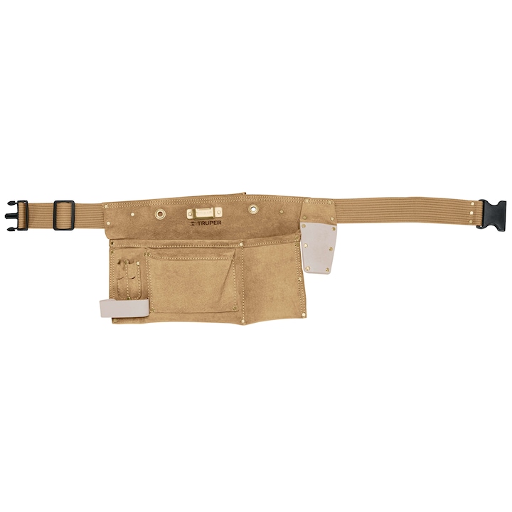 Centura pentru scule, din piele, 9 buzunare, Truper
