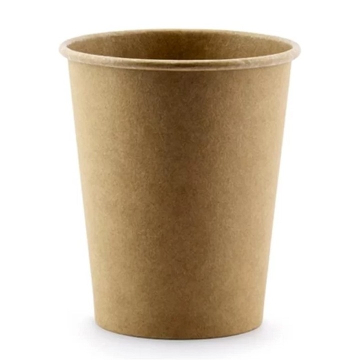 Pahar 410ml, 14oz, natur, kraft, D90, 50buc, Practic Online
