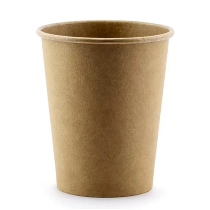 Pahar 350ml, 12oz, natur, kraft, D80, 50buc, Practic Online