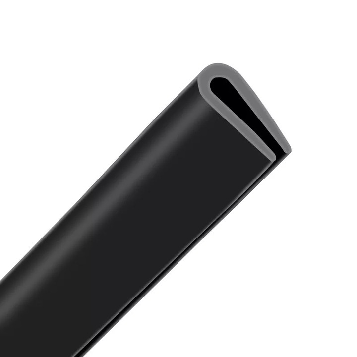 Banda de protectie cauciucata neagra pentru portiere auto, 2 x 65 cm