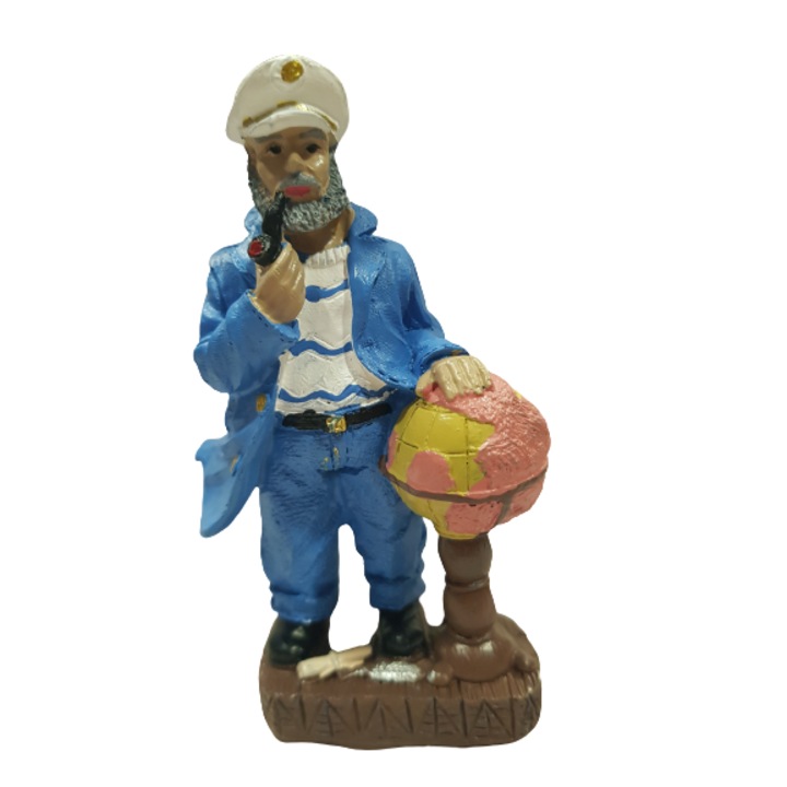 Статуетка Ahelos, Капитан с глобус, Керамична, 11х5 см