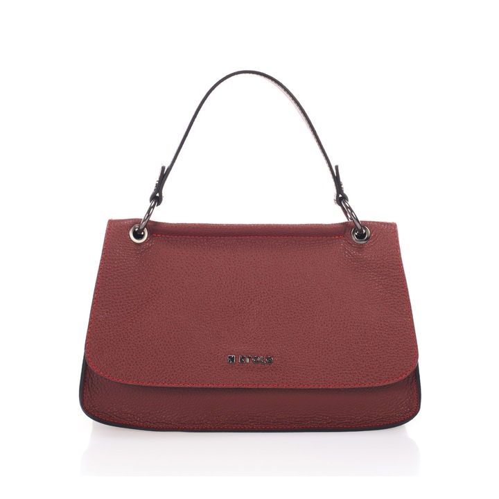 Massimo Castelli női táska, természetes bőrből, modell 17021, Bordeaux