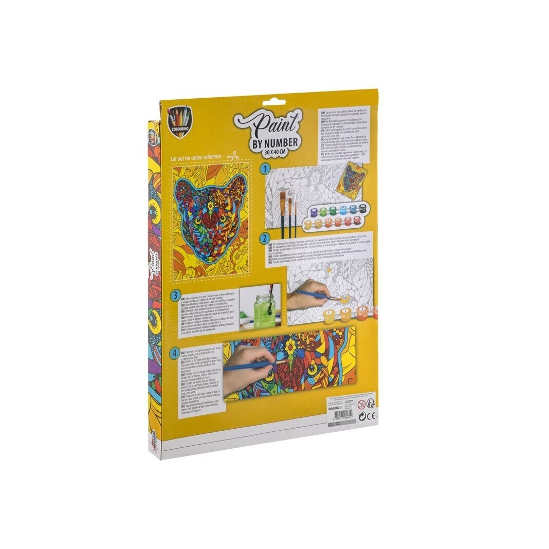 Комплект за Рисуване по Номера, DiamantArt, Тигър 30х40 см - eMAG.bg