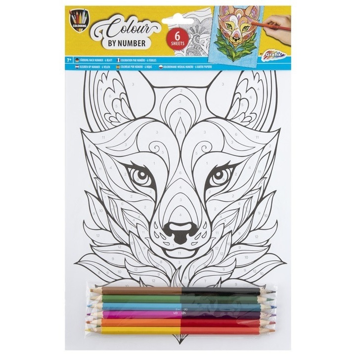 Комплект за Рисуване по Номера с Моливи, DiamantArt, Животни