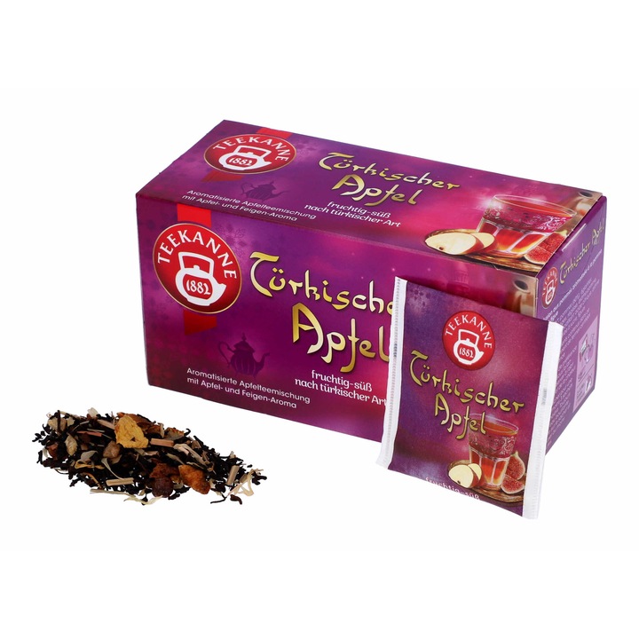 Ceai de fructe, Teekanne, Mar, Aroma fructata, Pliculete, 55 g