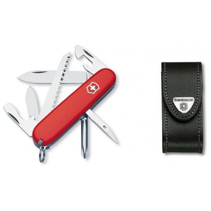 Briceag cu husa, Victorinox, Metal, Rosu/Argintiu
