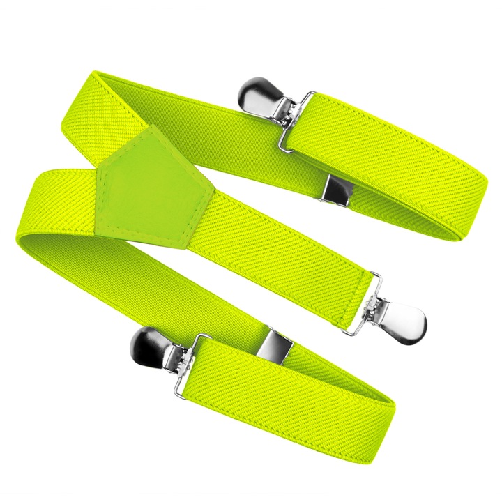 Bretele pentru copii, Unisex, Aleszale, Galben deschis, 57 cm