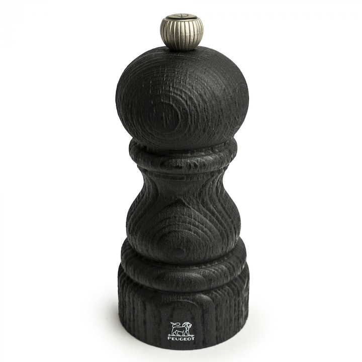 Rasnita piper Paris Nature, Peugeot, Lemn, 12 cm, Negru