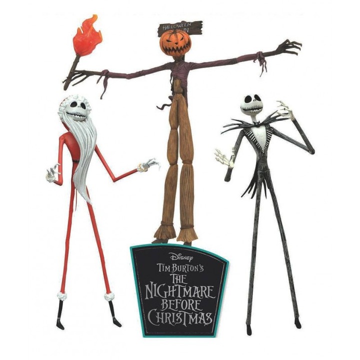 A karácsony előtti rémálom 3 csomag Jack Skellington munkái figura, 18 cm, többszínű