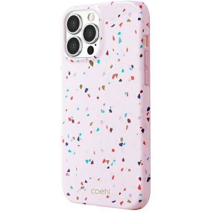UNIQ Coehl Terrazzo védőtok iPhone 13 Pro / 13-hoz, pirosító rózsaszín