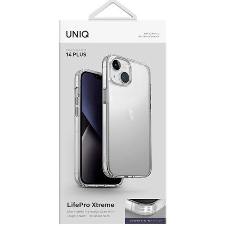Защитен калъф UNIQ LifePro Xtreme за iPhone 14 Plus, Crystal Clear