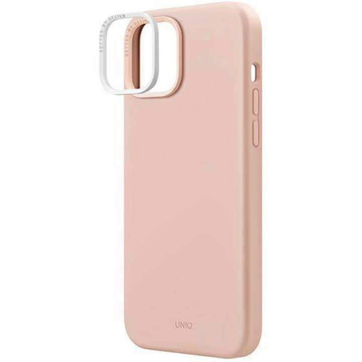 UNIQ Lino защитен калъф за iPhone 14 Plus, Blush Pink