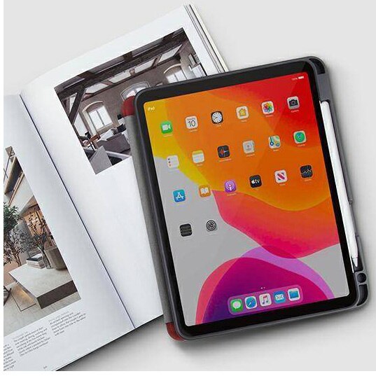 Husa de protectie UNIQ Transforma Rigor Antimicrobial pentru iPad Air 10,9 (2020), Coral Rosu